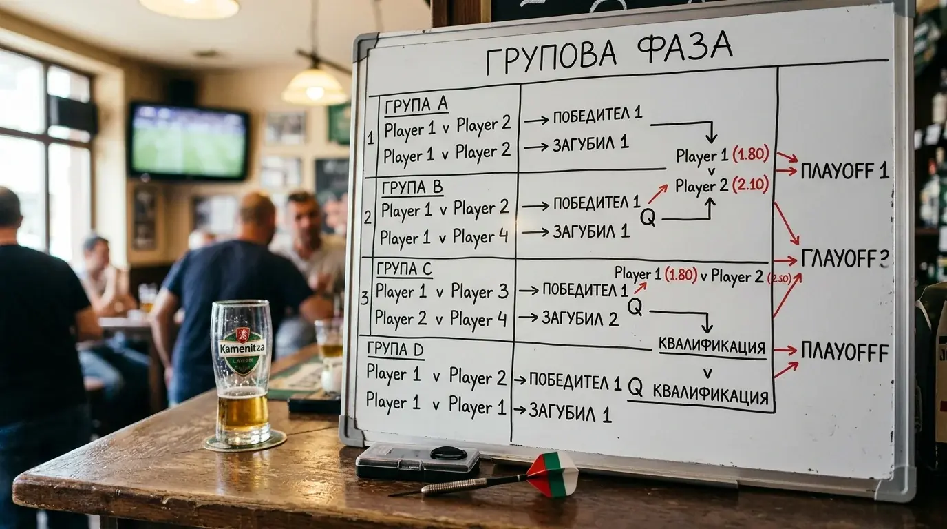 Схема на групова фаза при Grand Slam of Darts