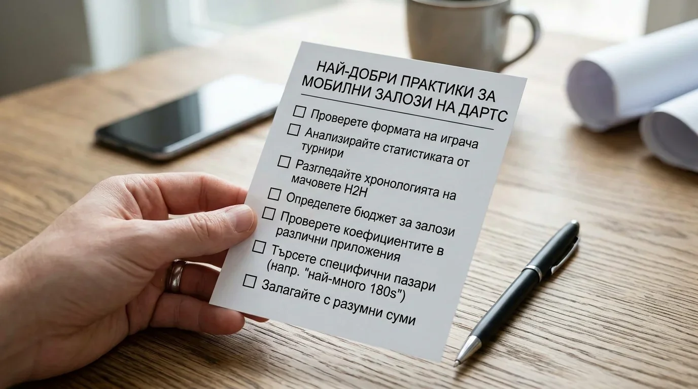 Съвети за мобилни залози — чеклист