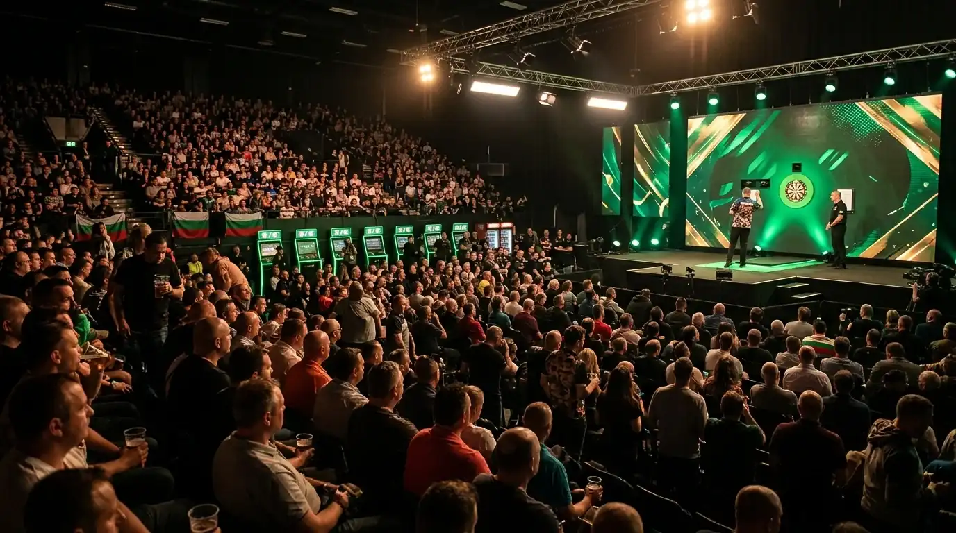 Alexandra Palace дартс арена по време на PDC Световното първенство
